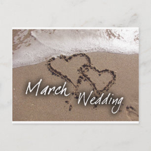 Carte Postale Faire-part Destination de plage de mariage en mars - Personna