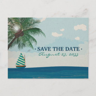 Carte Postale Faire-part Destination mariage enregistrer la date