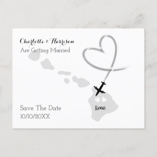 Carte Postale Faire-part Destination Weddings Hawaii Enregistrer La Date