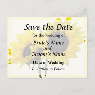 Carte Postale Faire-part Deux tournesols