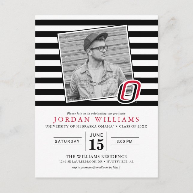 Carte Postale Faire-part Diplômé de l'UNO Mavericks (Devant)