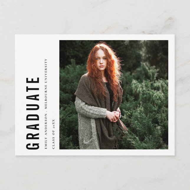 CARTE POSTALE FAIRE-PART DIPLÔME DE PHOTOGRAPHIE MODERNE ET MODERNE (Devant)