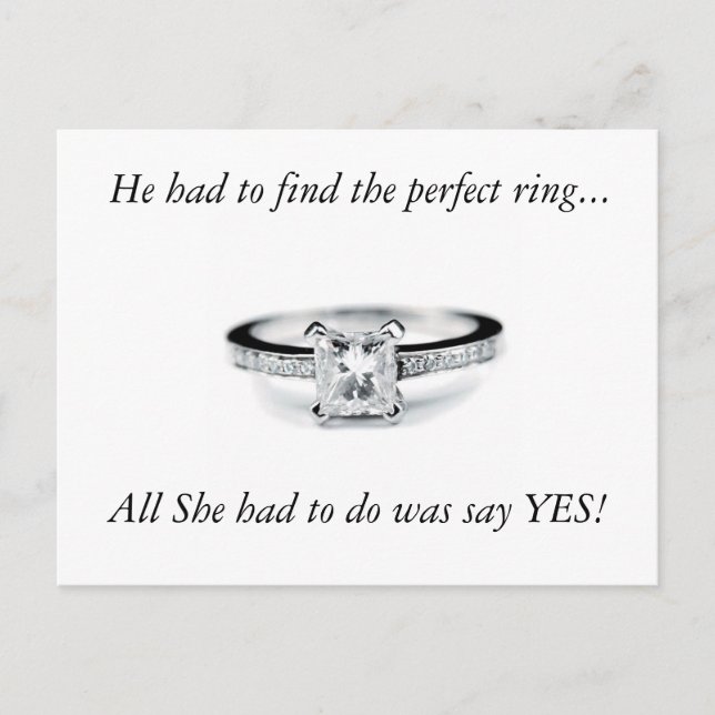 Carte Postale Faire-part Dis Oui (Devant)