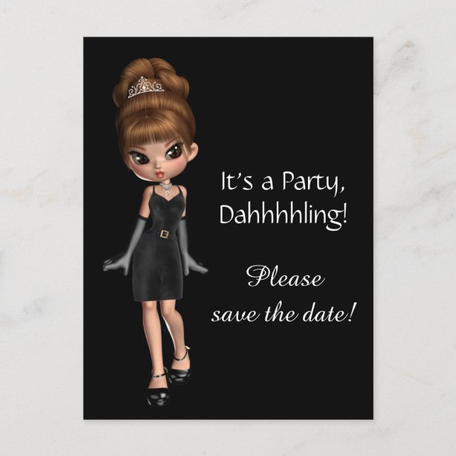 Carte Postale Faire-part Diva Enregistrer la date (Devant)