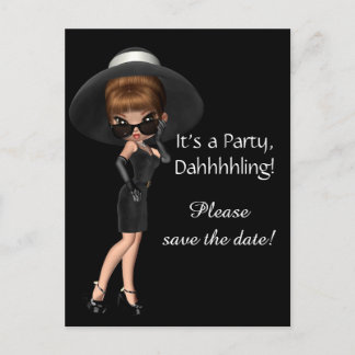 Carte Postale Faire-part Diva Enregistrez la Date