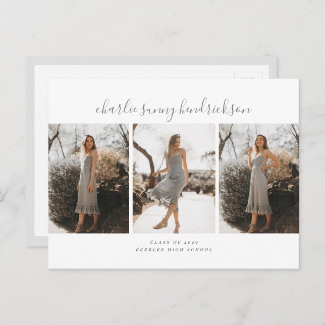 Carte Postale Faire-part d'obtention du diplôme (Devant / Derrière)