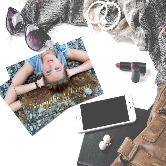 Carte postale Faire-part d'obtention du diplôme en (Créateur téléchargé)