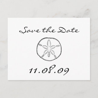 Carte Postale Faire-part Dollar de sable Save the Date