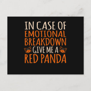 Carte Postale Faire-part Donnez-moi un animal de compagnie mignon panda rou