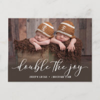 Double Joie Naissance Photo Jumeaux