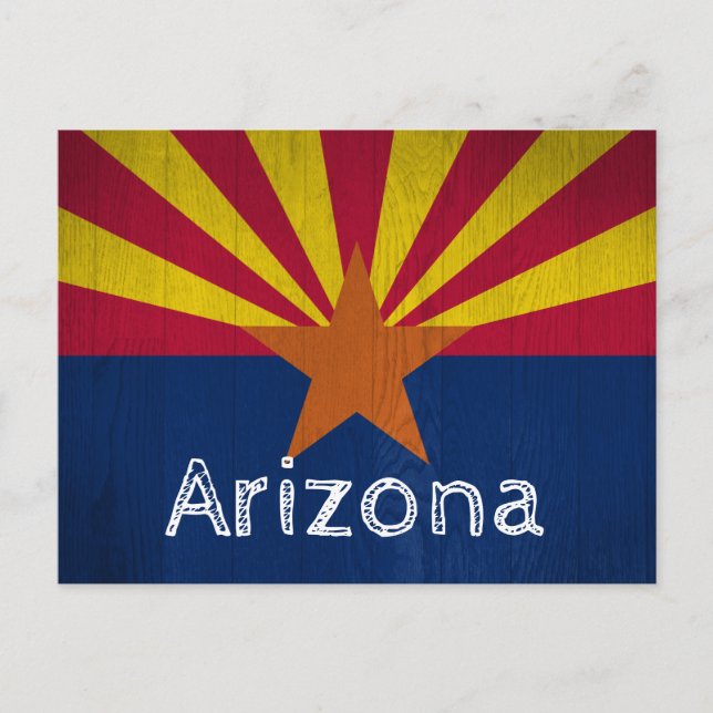 Carte Postale Faire-part Drapeau de l'Arizona en direction du sud déménagem (Devant)