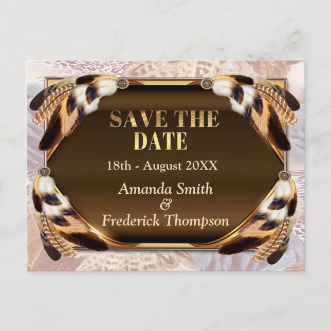 Carte Postale Faire-part Dream Catcher Enregistrer les dates (Devant)