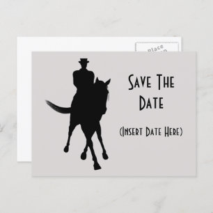 Carte Postale Faire-part Dressage Cheval Enregistrer La Date