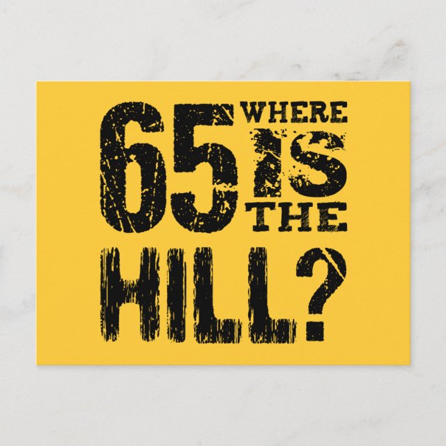 Carte Postale Faire-part Drôle 65e anniversaire Enregistrer la date V03E (Devant)