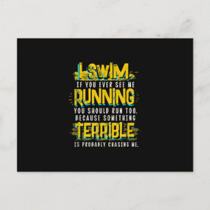 Carte Postale Faire-part Drôle cadeau de natation pour nageur