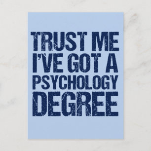 Carte Postale Faire-part Drôle Psychologie Diplôme