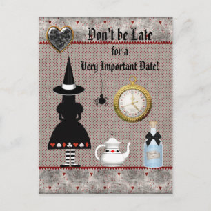 Carte Postale Faire-part Économies de baby shower d'Alice Halloween la date