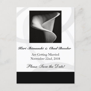 Carte Postale Faire-part Économies de CallaLily la date