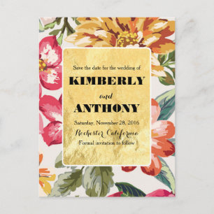 Carte Postale Faire-part économies de destination de fleurs de plage la