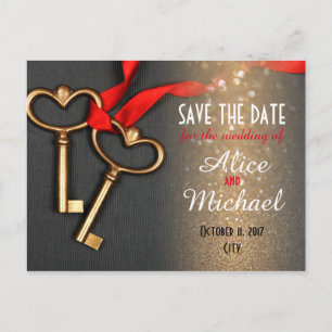 Carte Postale Faire-part Économies de mariage de style élégant la date