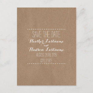 Carte Postale Faire-part Économies de mariage inspirées par carton la date