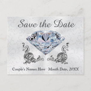 Cartes Postales Noces De Diamant Originales Zazzle Fr