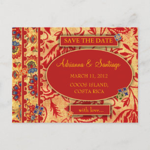 CARTE POSTALE FAIRE-PART ÉCONOMIES FLORALES VINTAGES DE LA CÔTE RICAN DE