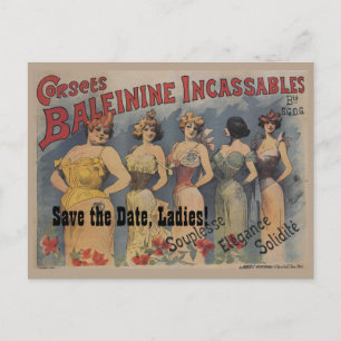 Carte Postale Faire-part Économies françaises de thème de Fête de la mariée