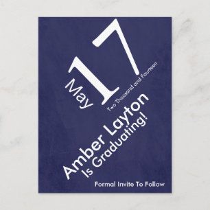 Carte Postale Faire-part Économies modernes l'obtention du diplôme de date