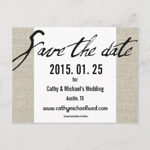 Carte Postale Faire-part Économies noires et blanches modernes simples la