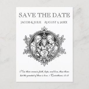 Carte Postale Faire-part ÉCONOMIES saintes traditionnelles catholiques de