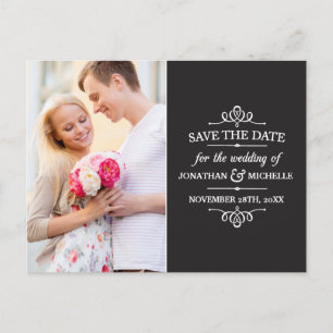 Carte Postale Faire-part Économies simples de photo du cru   la date