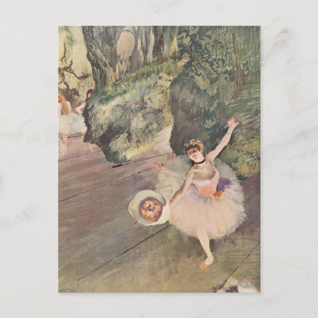 Carte Postale Faire-part Edgar Degas | Une danseuse prend un noeud | Nouvel (Devant)