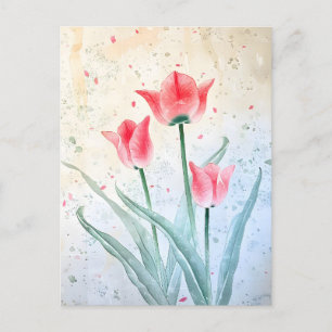 Carte Postale Faire-part Élégance floue de la Tulipe