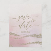Elégant Aquarelle Blush Wedding Enregistrer la dat
