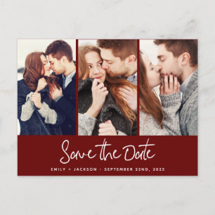 Carte Postale Faire-part Élégant et moderne sauvez la date 3 Minimaliste ph