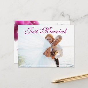 Carte Postale Faire-part Élégant Mariage Elopement