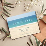 Carte Postale Faire-part Elégant Mariage Plage Enregistrer La Date<br><div class="desc">Mariage de plage élégant et simple enregistrer la date carte postale pour votre mariage de plage de destination. Ajoutez vos détails à l'avant et à l'arrière de la carte en utilisant le modèle.</div>