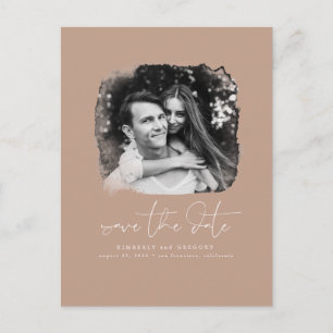 Carte Postale Faire-part Élégant Moderne Minimaliste Sauvegarder La Date Ph