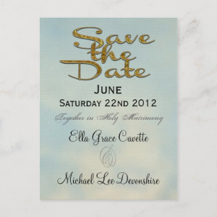 Carte Postale Faire-part Élégant rappel de mariage Save the Date II