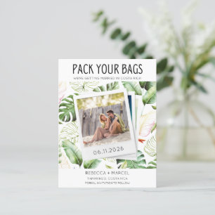 Carte Postale Faire-part Emportez vos sacs Costa Rica Mariage Enregistrer l