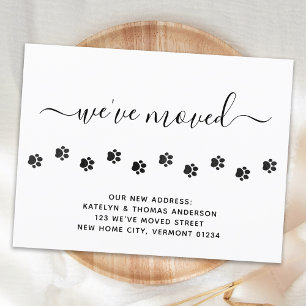 Carte Postale Faire-part Empreintes de pattes mignons Personnalisé Nous avo