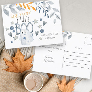 Carte Postale Faire-part En attente d'un petit Boo Annonce de grossesse pou