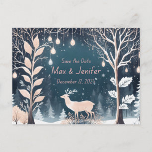 Carte Postale Faire-part Enchanted Holiday & Christmas Mariage Save the Da