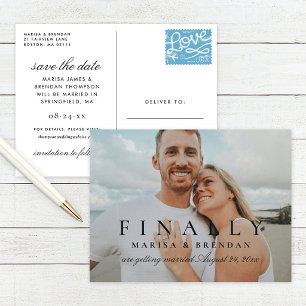 Carte Postale Faire-part Enfin Photo Mariage Enregistrer la Date