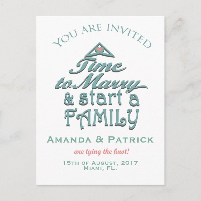 Carte Postale Faire-part Enregistrer la date (Devant)