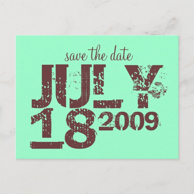 Carte Postale Faire-part Enregistrer la date (Devant)