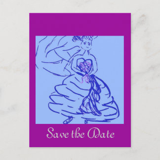 Carte Postale Faire-part Enregistrer la date