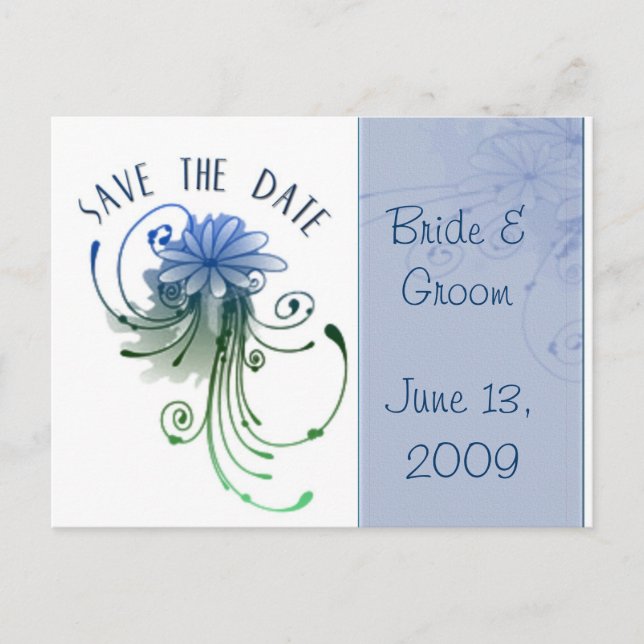 Carte Postale Faire-part Enregistrer la date ... ajouter votre propre texte (Devant)