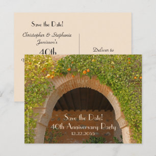 Carte Postale Faire-part Enregistrer la date Annonce du 40e anniversaire de